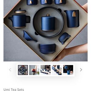 Elegant Blue Tea Set